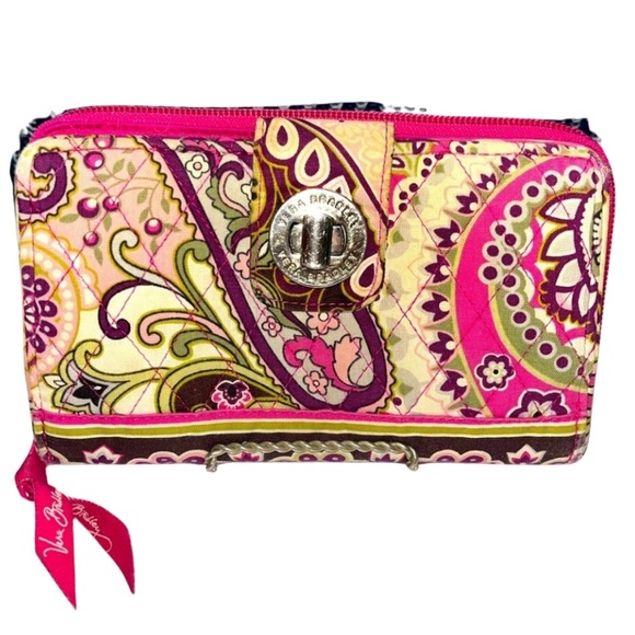 Vera Bradley Berry Paisley Turn Lock Wallet - Picture 1 of 14